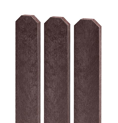 Zaunlatte 78x21, 0,8 m, mit dreieckigem Kopf, braun