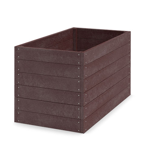 Kunststoff Hochbeet 150x81x81cm (Länge x Breite x Höhe), braun