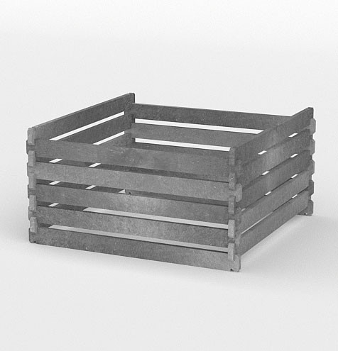 Komposter aus Kunststoff 100 × 100 × 94 cm, grau