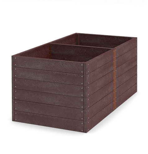 Kunststoff Hochbeet 200x126x81cm (Länge x Breite x Höhe), braun