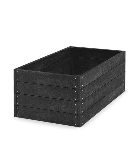 Kunststoff Hochbeet 120x66x53 cm (Länge x Breite x Höhe), schwarz