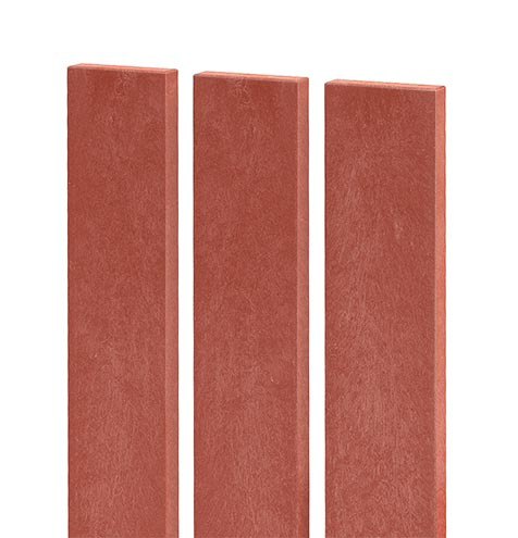 Zaunlatte 78x21, 0,78 m, mit geradem Kopf, ziegelrot