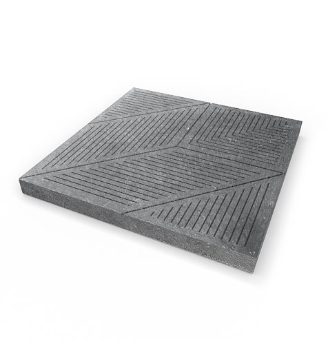 TERRACE DESIGN PAVING - KLÁRA, 500 × 500 × 40 mm, GRAY