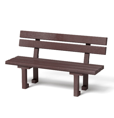 Lavička Eva, délka 1,5 m / 41 CM, hnědá